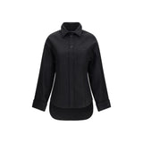 Balenciaga Black Cotton Dress Shirt - Contemporary Oversized Fit