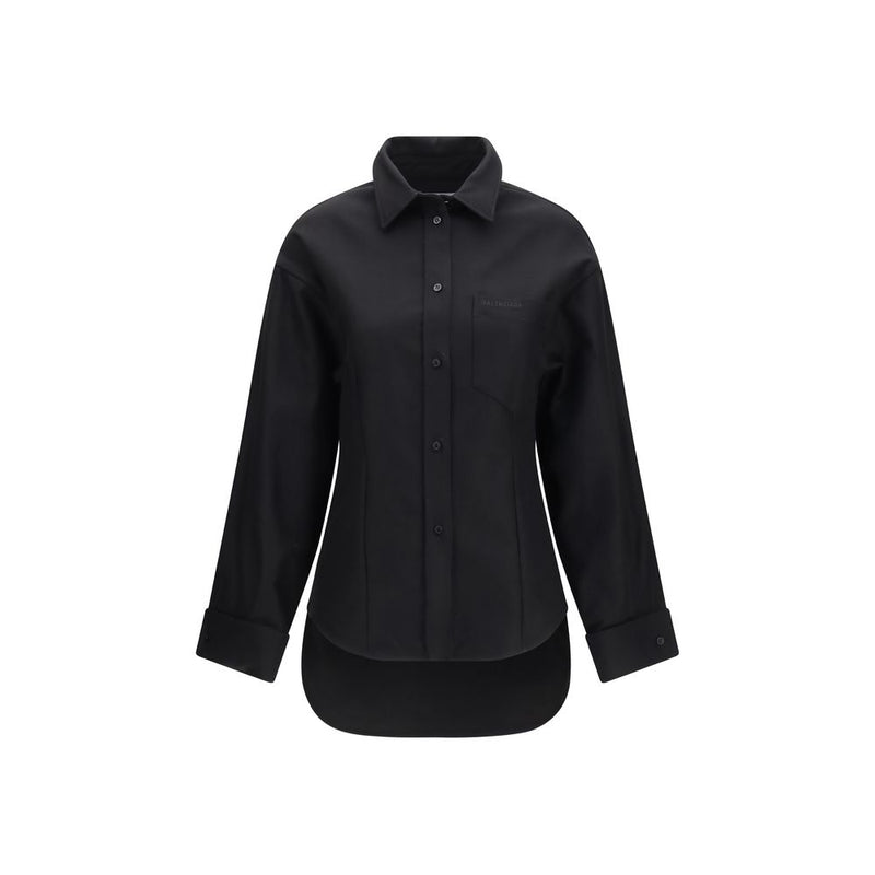 Balenciaga Black Cotton Oversized Dress Shirt for Women