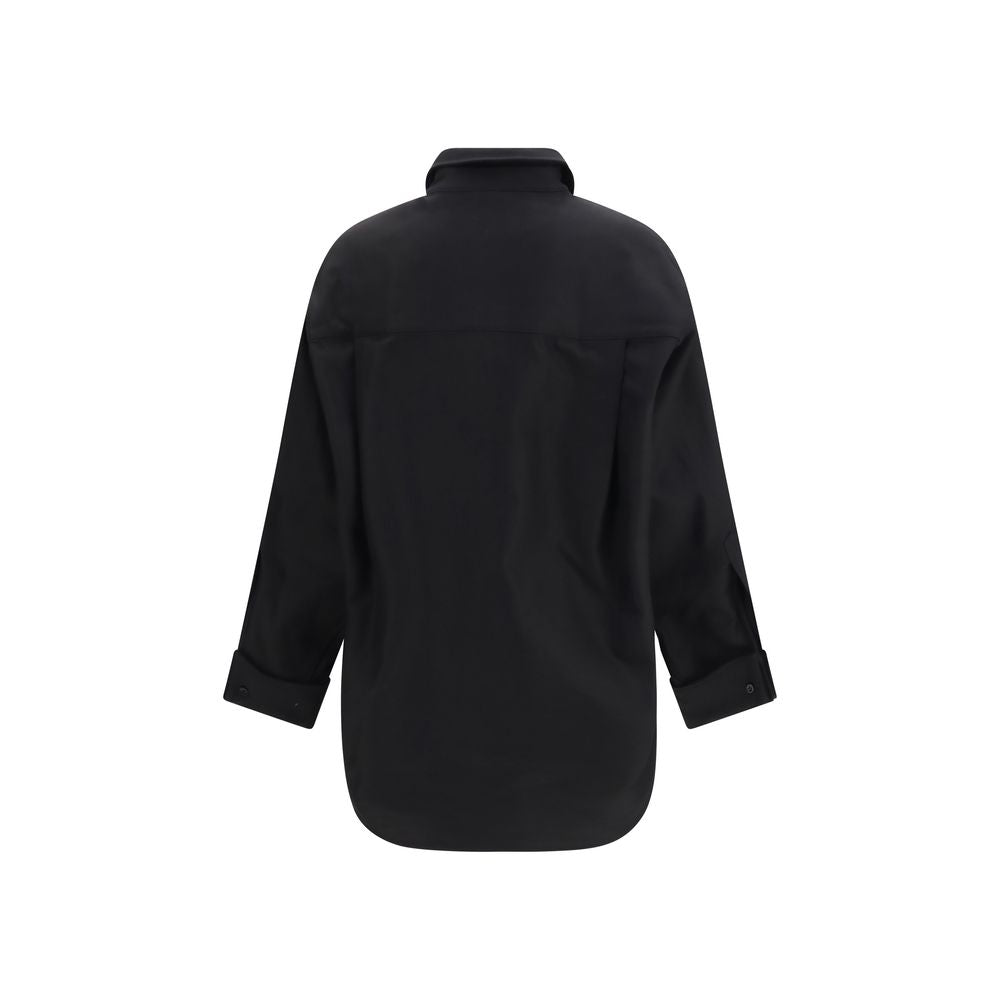 Balenciaga Black Cotton Dress Shirt - Contemporary Oversized Fit