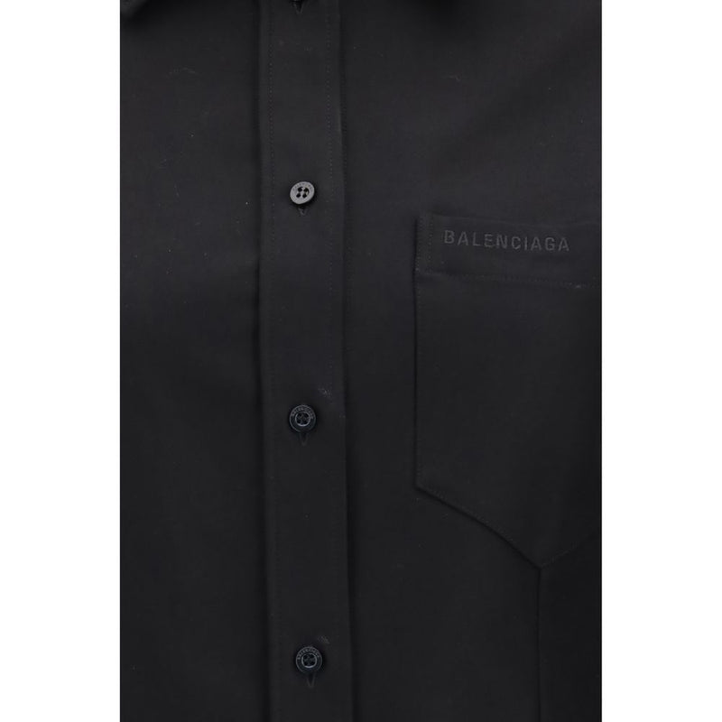 Balenciaga Black Cotton Oversized Dress Shirt for Women