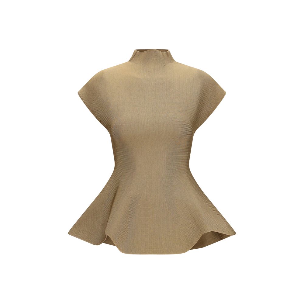Blouse en viscose beige Khaite