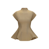 Blouse en viscose beige Khaite