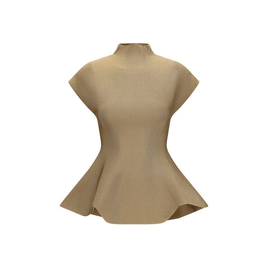 Blouse en viscose beige Khaite