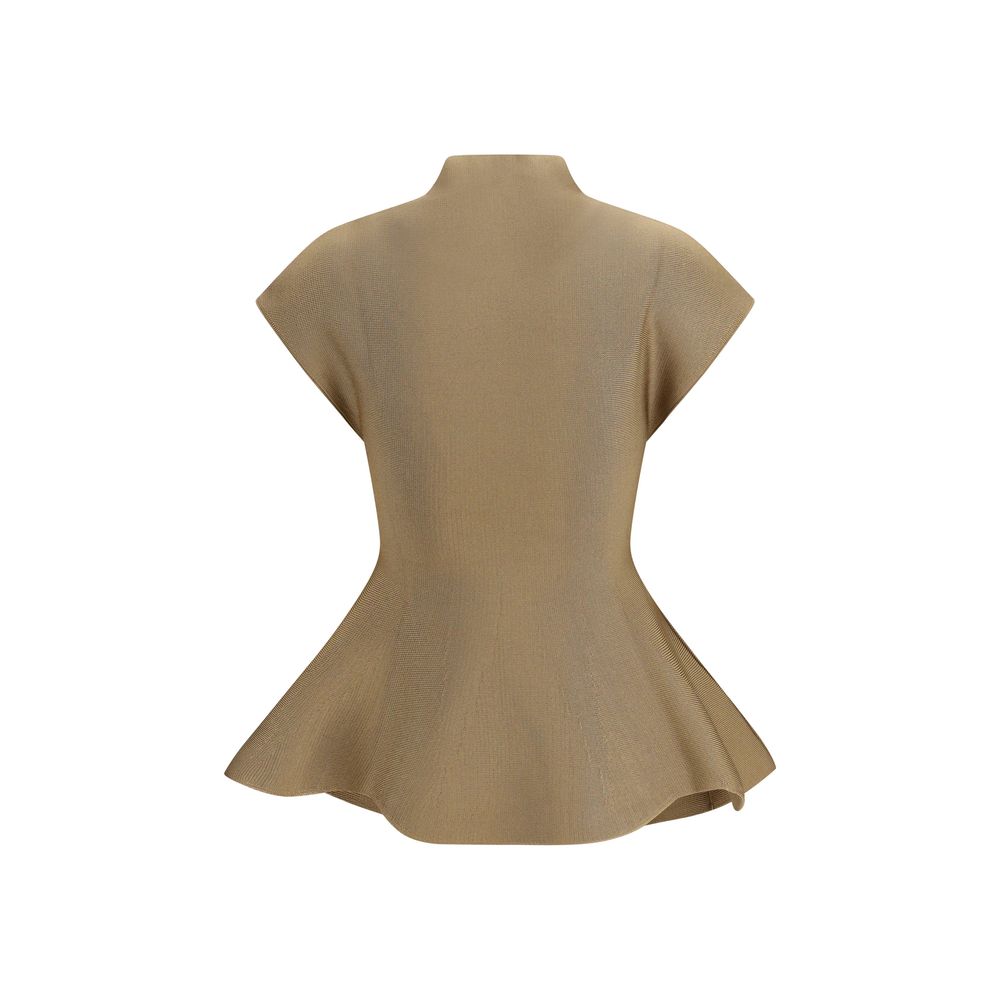 Blouse en viscose beige Khaite