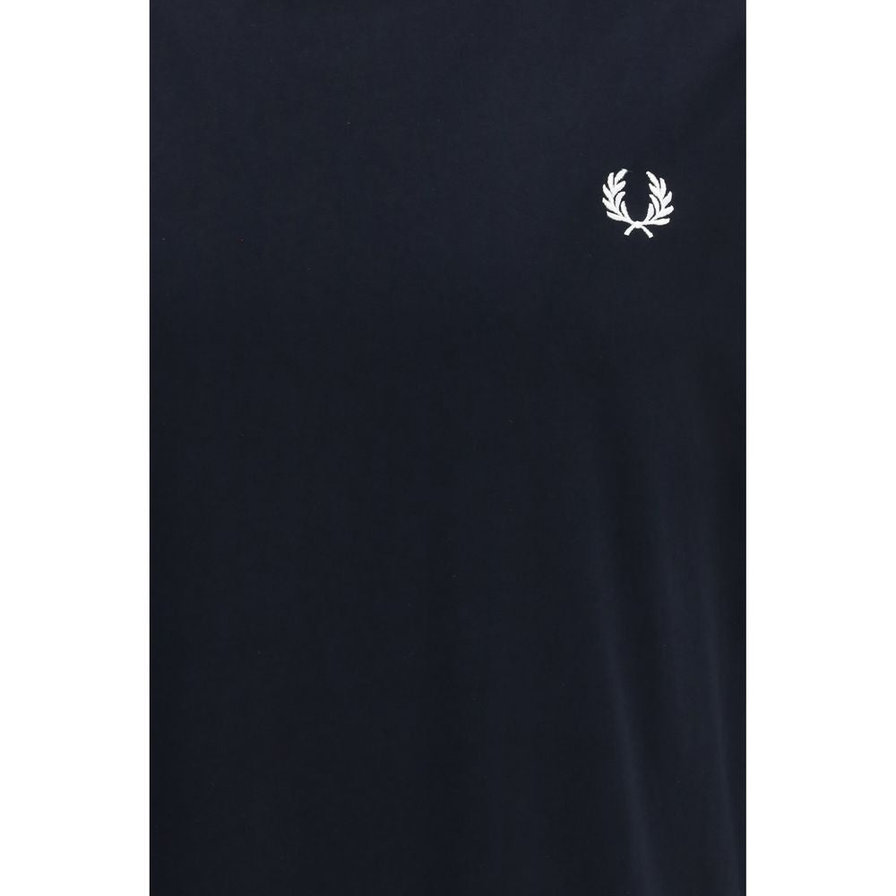 Fred Perry Blue Cotton T-Shirt - Timeless Sportswear