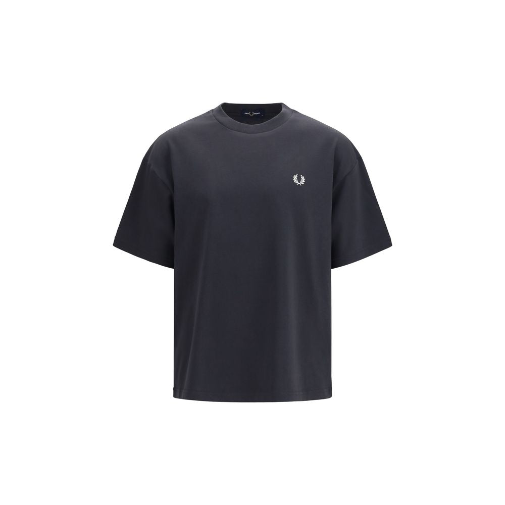 Fred Perry Black Cotton T-Shirt - Iconic Laurel Wreath Design