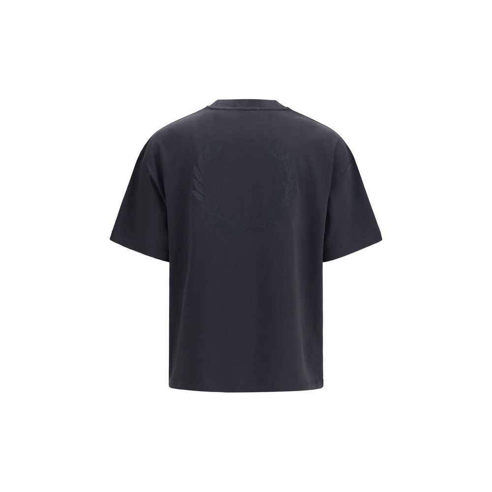 Fred Perry Black Cotton T-Shirt - Iconic Laurel Wreath Design