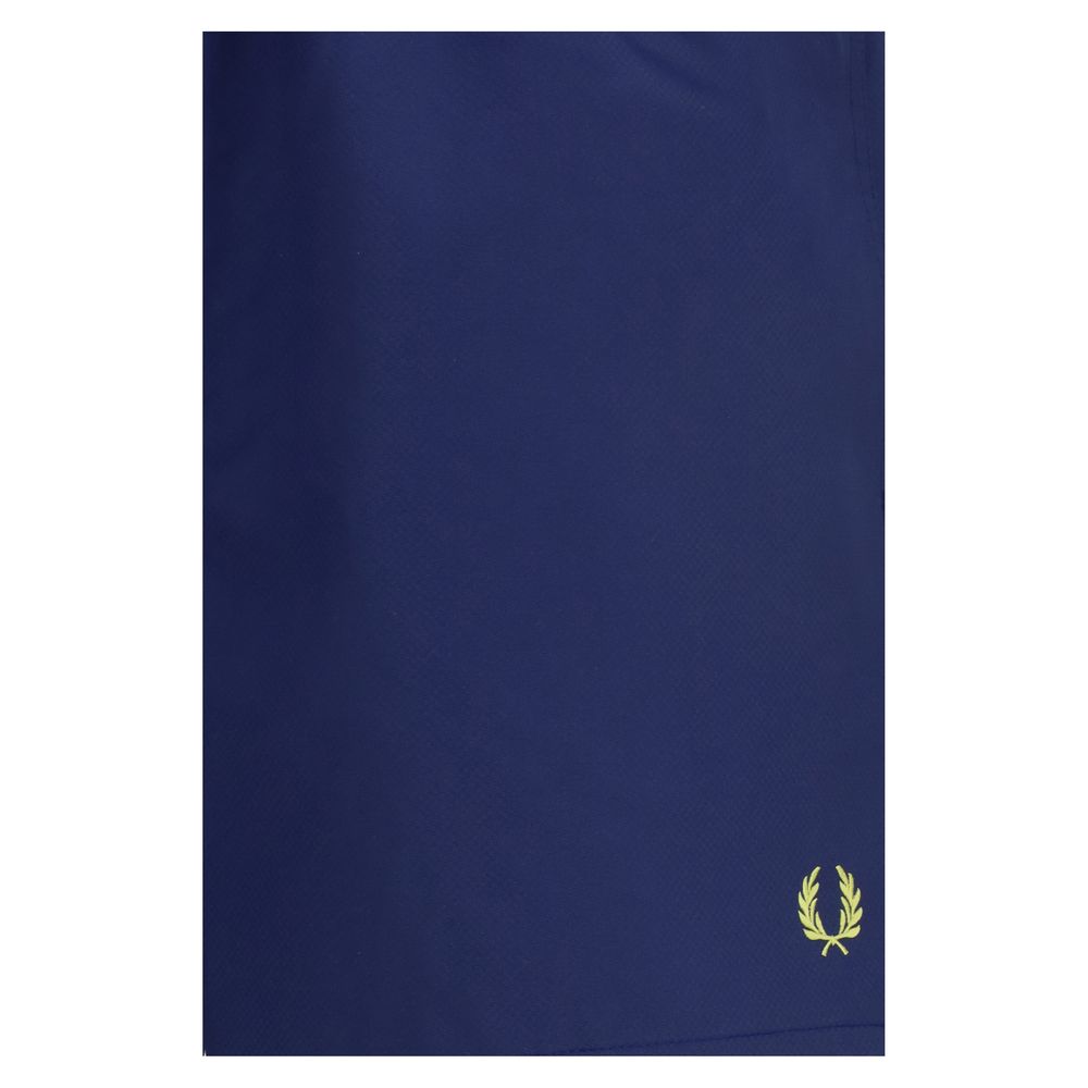 Shorts en Polyester Recyclé Fred Perry - Bleu