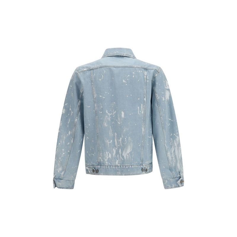 MM6 Blue Cotton Denim Jacket - Contemporary Design