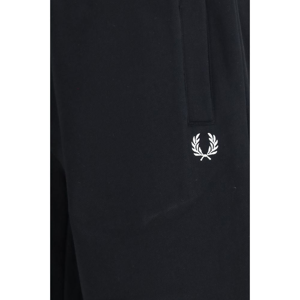 Fred Perry Black Cotton Joggers - Comfortable Sportswear