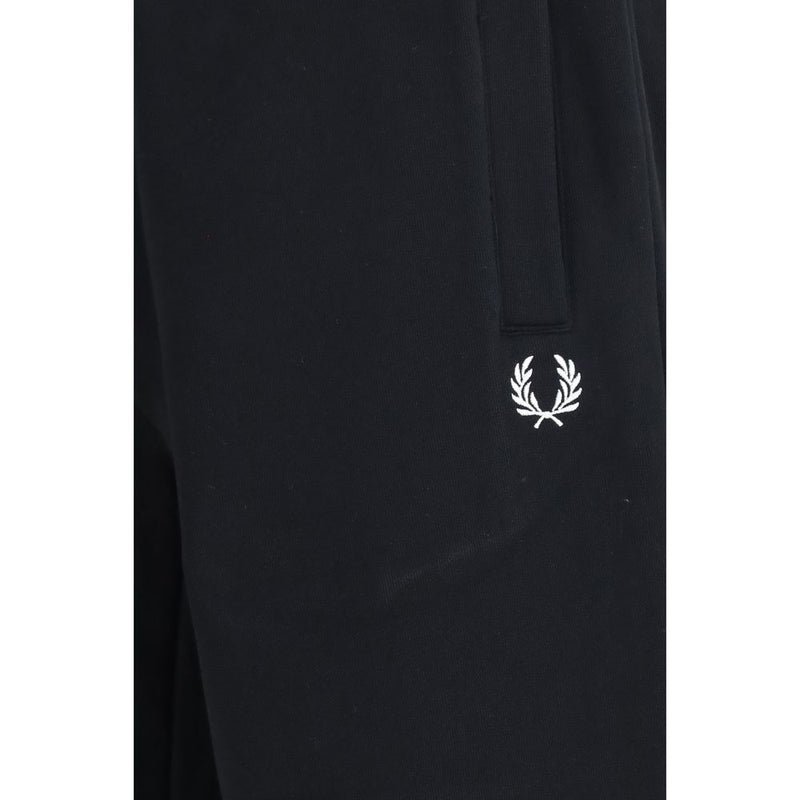 Fred Perry Black Cotton Joggers - Comfortable Sportswear