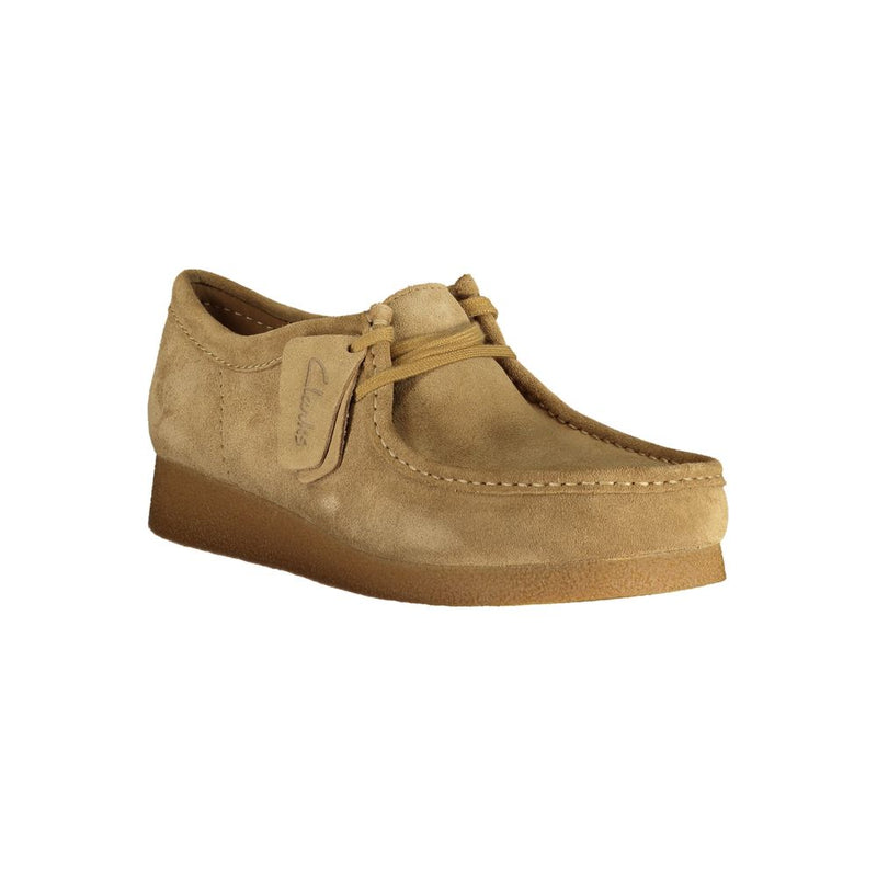 Clarks Beige Suede Men's Sneakers - Timeless Comfort & Style