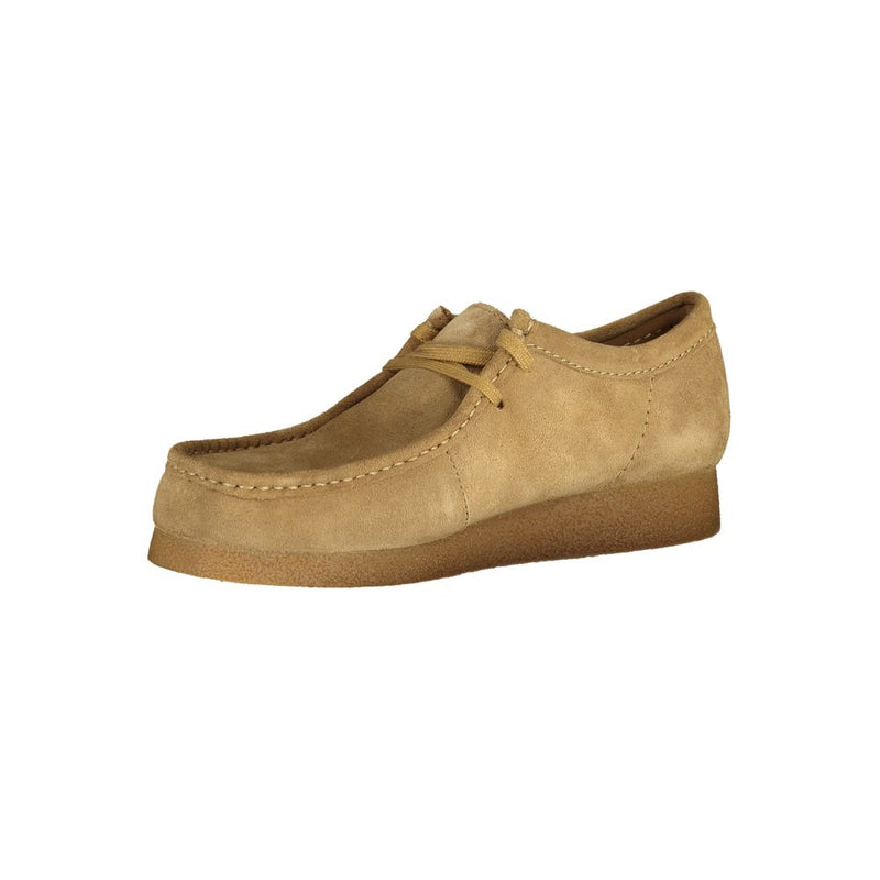 Clarks Beige Suede Men's Sneakers - Timeless Comfort & Style