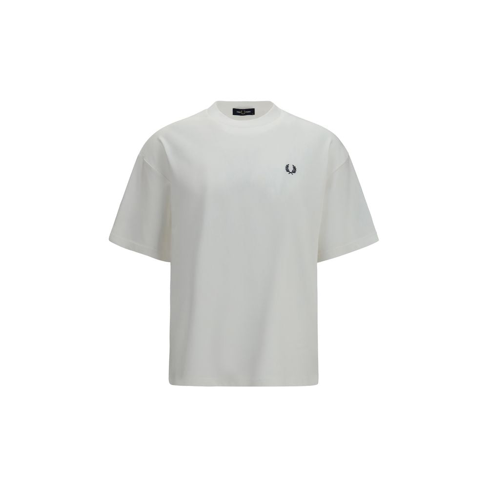 Fred Perry White Cotton T-Shirt - Iconic Laurel Wreath Design