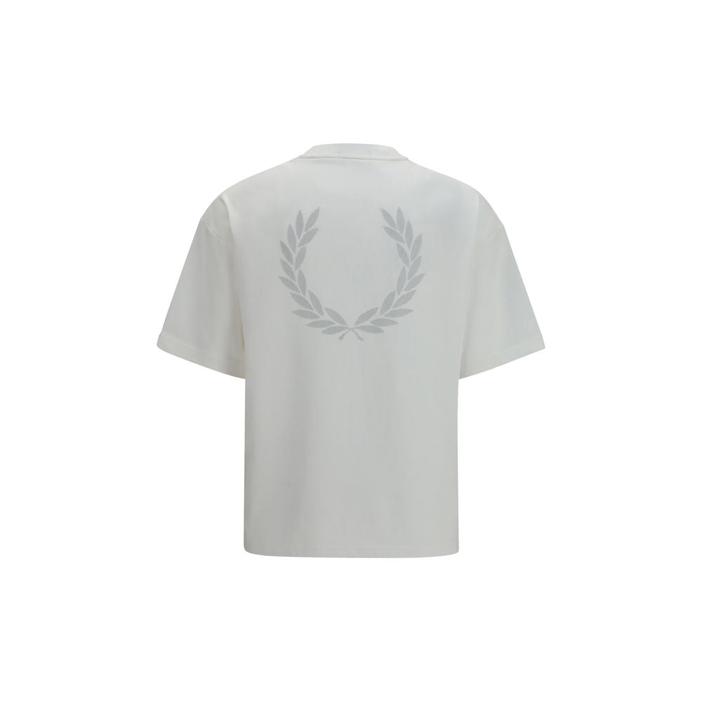 Fred Perry White Cotton T-Shirt - Iconic Laurel Wreath Design