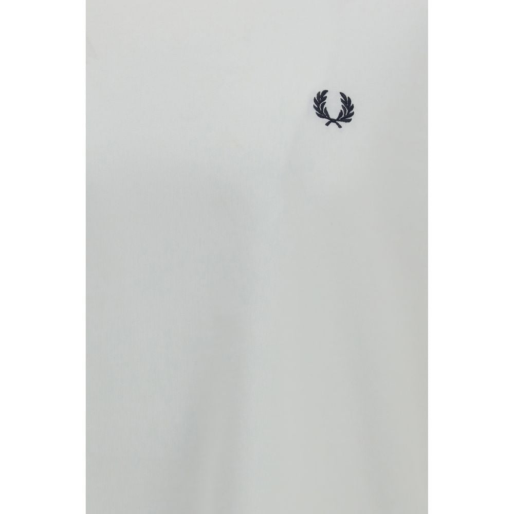 Fred Perry White Cotton T-Shirt - Iconic Laurel Wreath Design