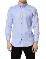 Dolce & Gabbana Light Blue Cotton Dress Shirt for Men