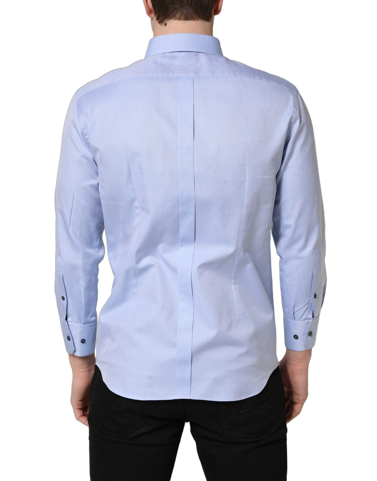 Dolce & Gabbana Light Blue Cotton Dress Shirt for Men