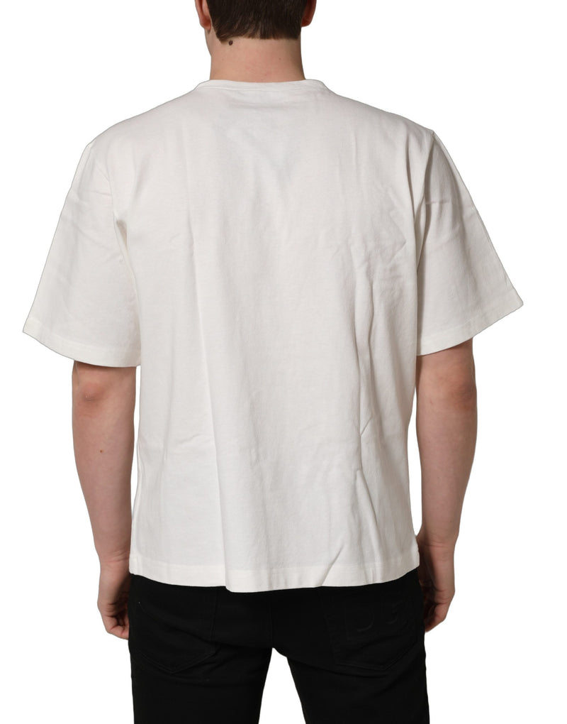 Dolce & Gabbana White DG Logo Crew Neck T-Shirt