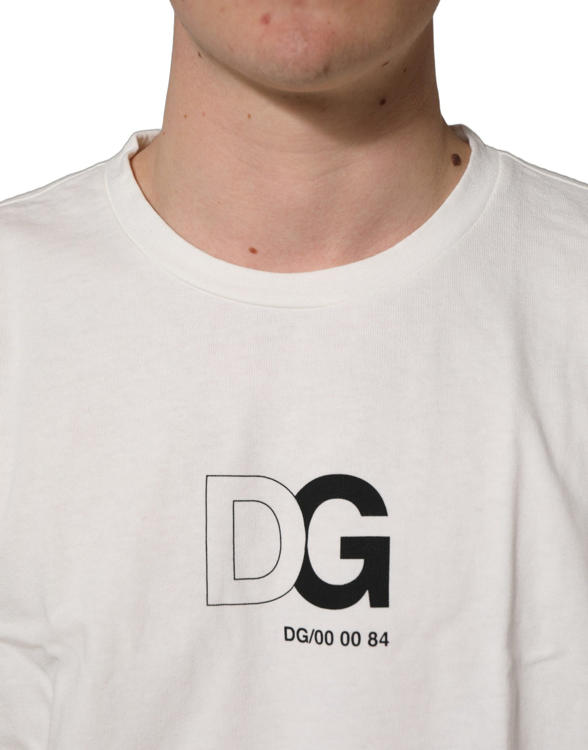 Dolce & Gabbana White DG Logo Crew Neck T-Shirt