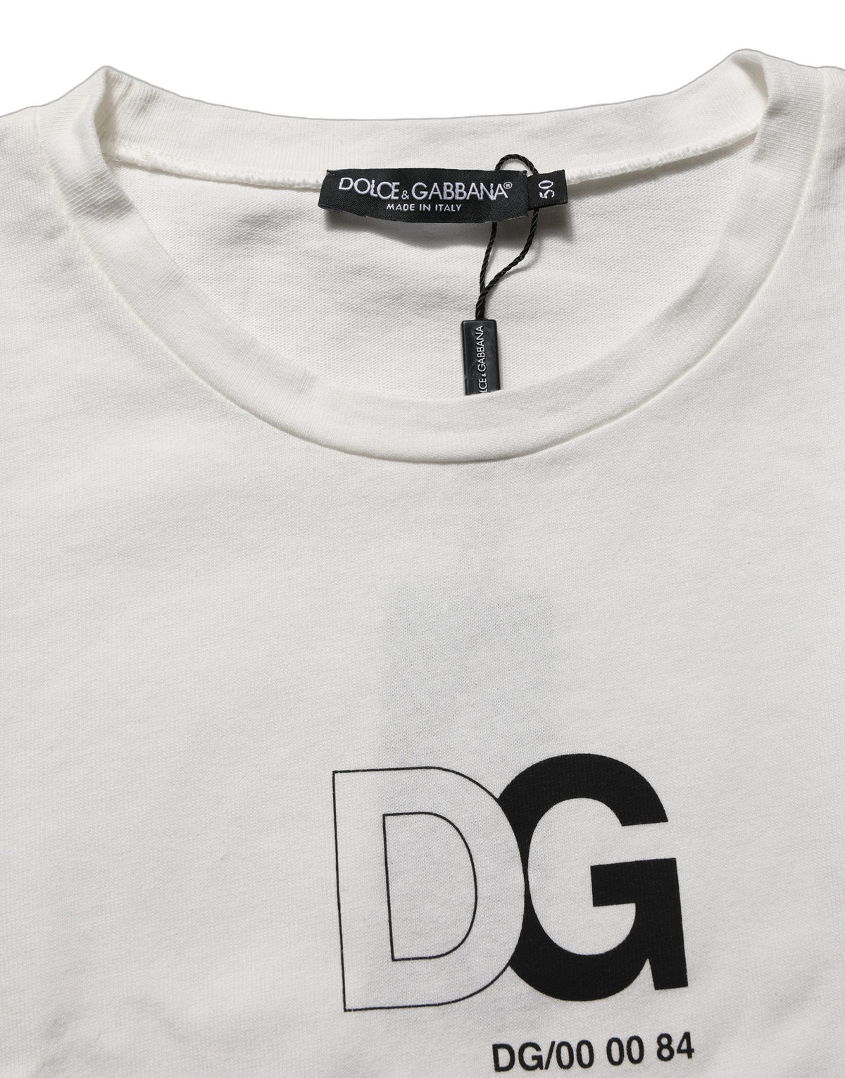 Dolce & Gabbana White DG Logo Crew Neck T-Shirt