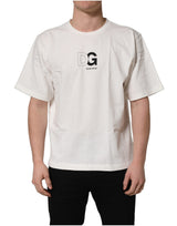 Dolce & Gabbana White DG Logo Crew Neck T-Shirt