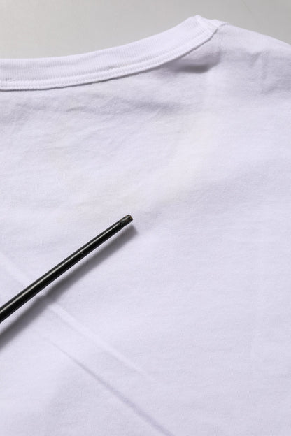 Dolce & Gabbana White Logo Heart Cotton Men Crew Neck T-shirt