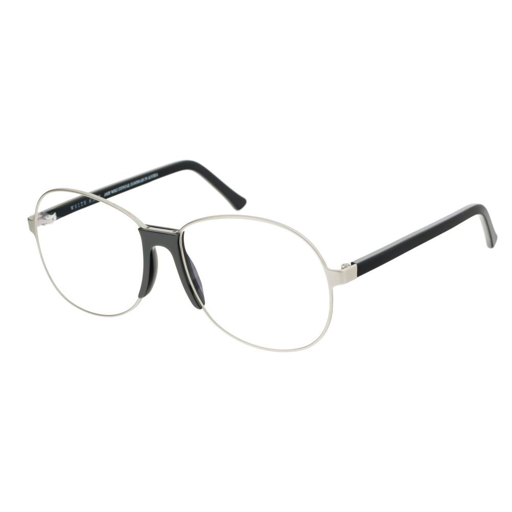 Andy Wolf Silver Metal Glasses (Frames) - Unisex Panto Style