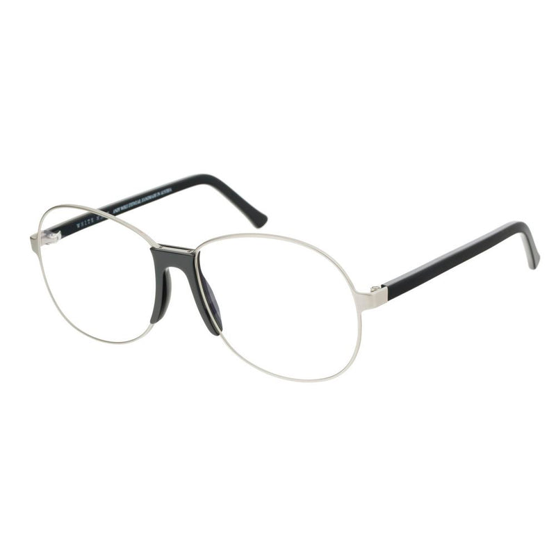 Andy Wolf Silver Metal Glasses (Frames) - Unisex Panto Style