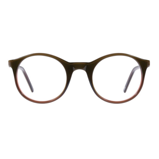 Andy Wolf Brown Acetate Glasses (Frames) - Unisex Panto Style