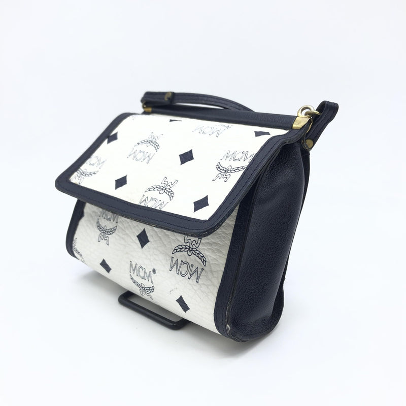 MCM Mini Crossbody Bag White Visetos - Élégance et Praticité