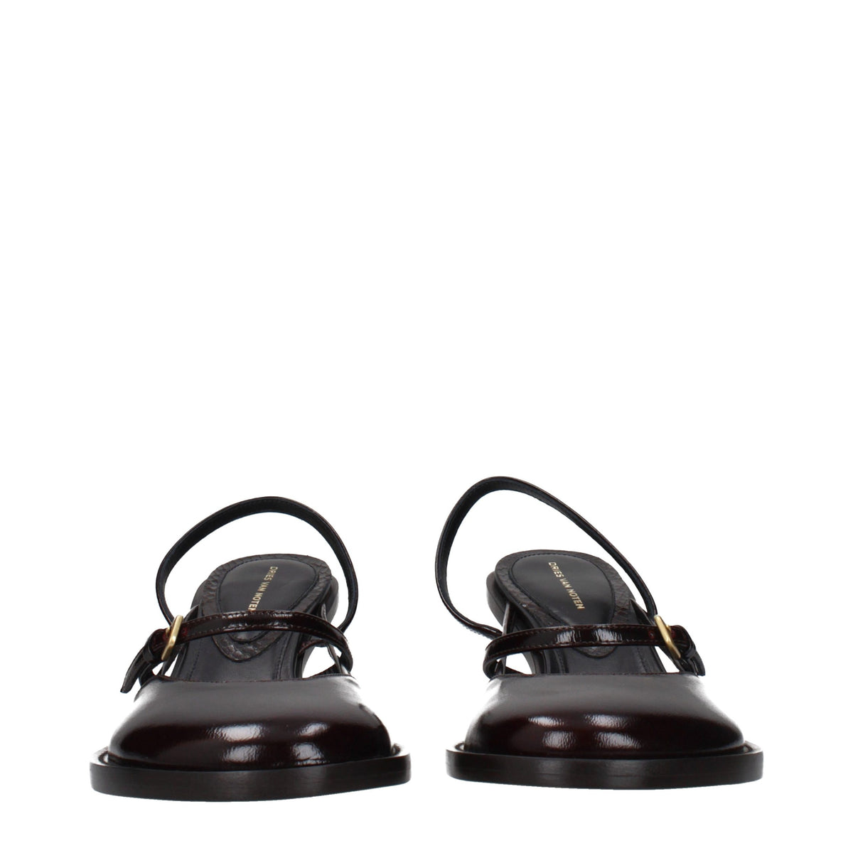 Dries Van Noten Brown Leather Platform Sandals for Women