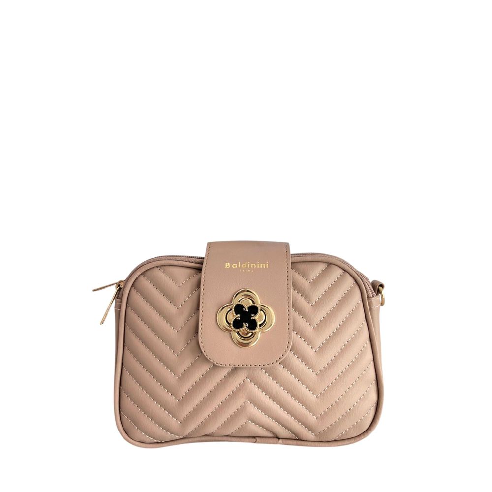 Baldinini Trend Beige PU Women Crossbody Bag