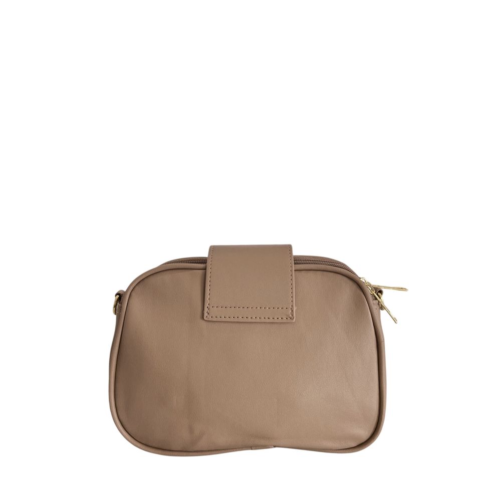 Baldinini Trend Beige PU Women Crossbody Bag