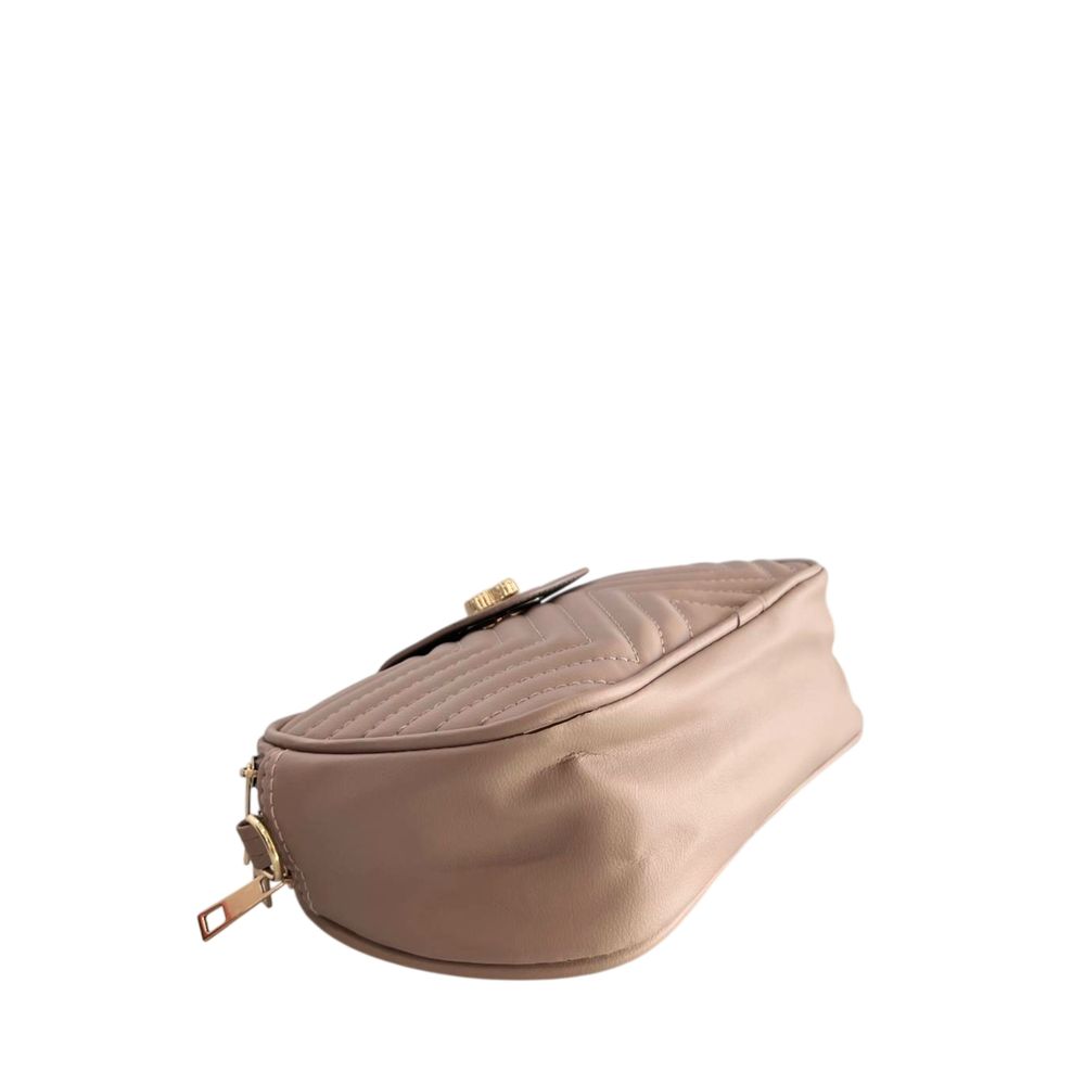 Baldinini Trend Beige PU Women Crossbody Bag
