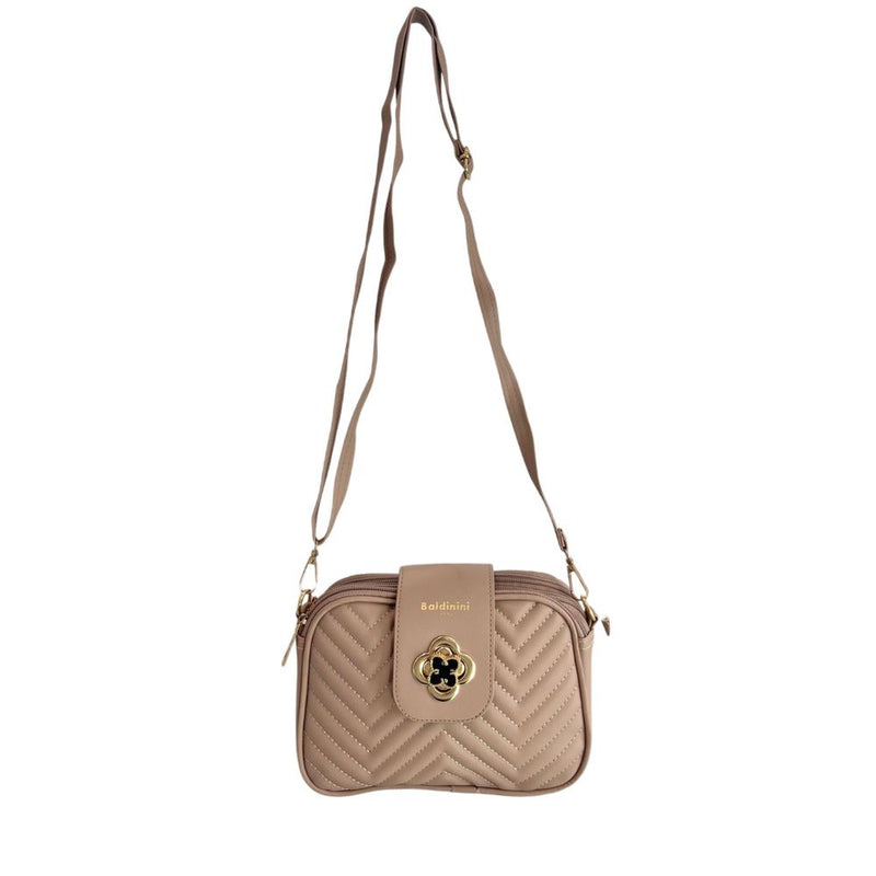 Baldinini Trend Beige PU Women Crossbody Bag