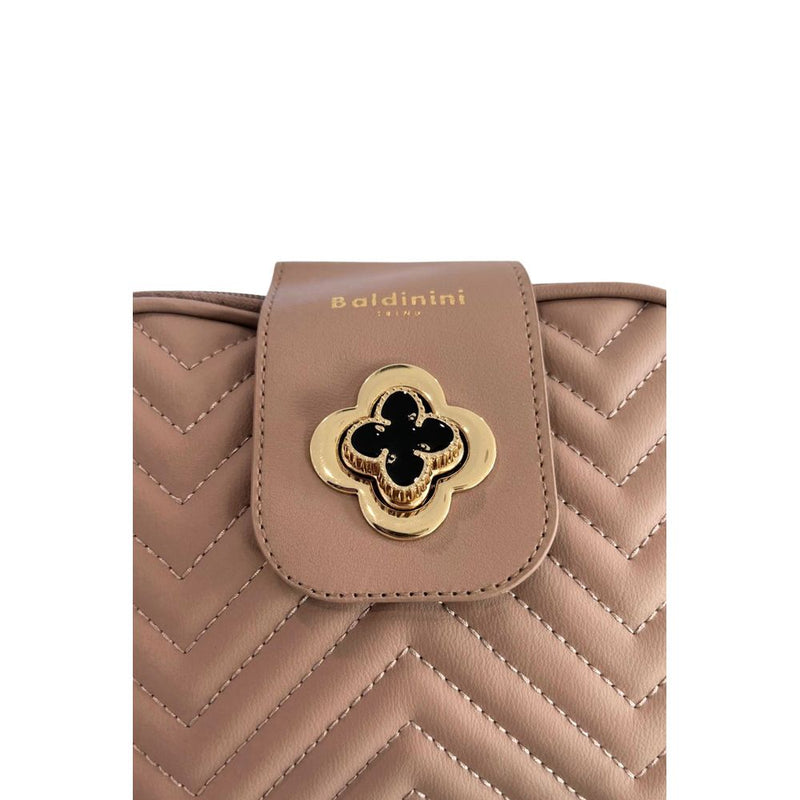 Baldinini Trend Beige PU Women Crossbody Bag