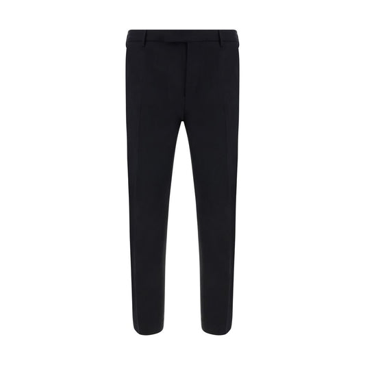 PT Pantaloni TORINO Black Elastane Dress Pants for Men