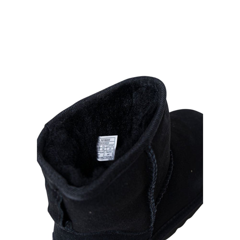UGG Classic Mini II Black Suede Leather Ankle Boots for Women