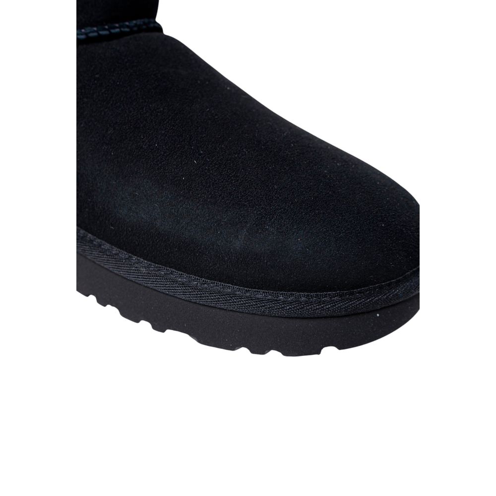 UGG Classic Mini II Black Suede Leather Ankle Boots for Women