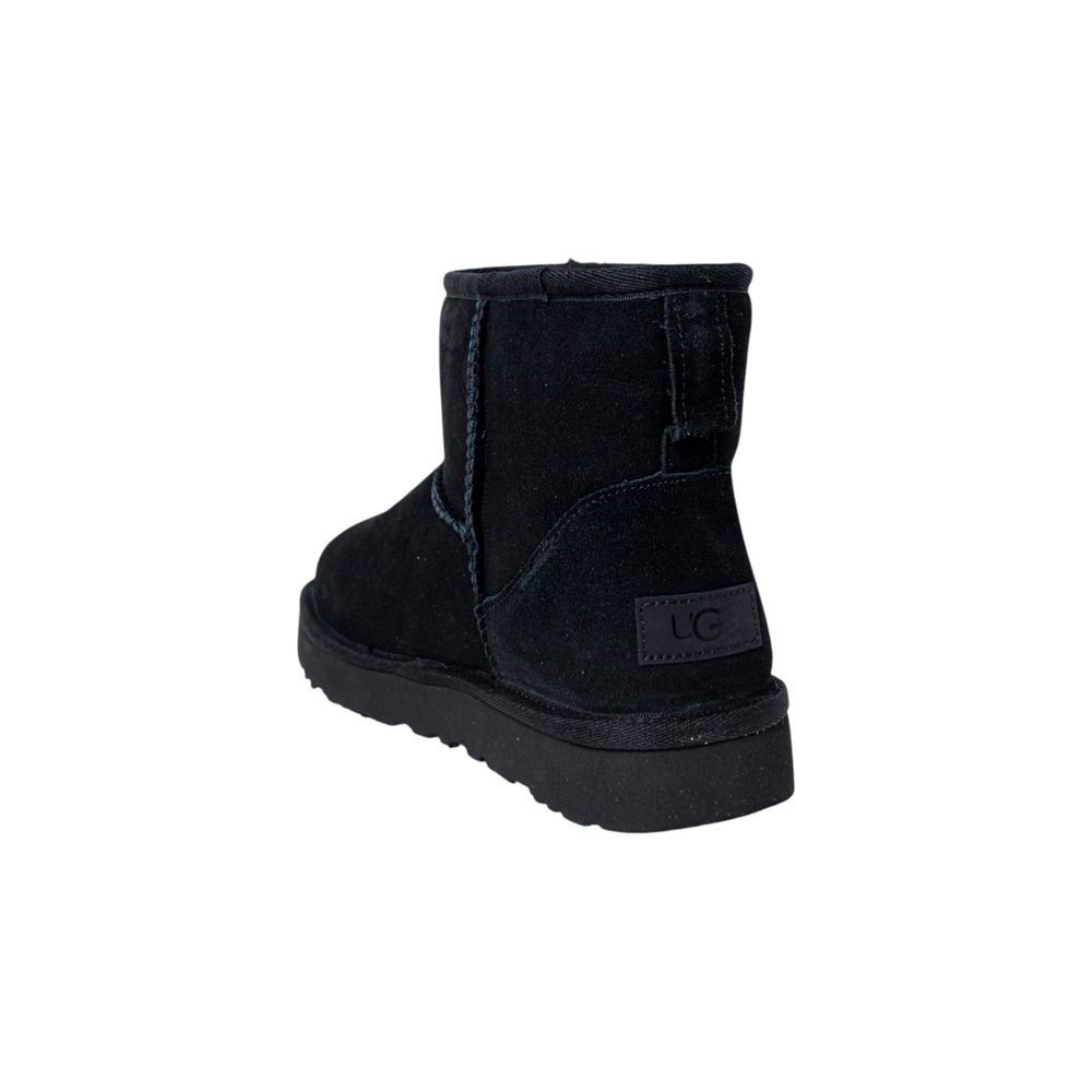 UGG Classic Mini II Black Suede Leather Ankle Boots for Women