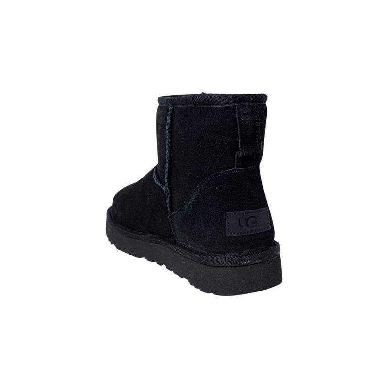 UGG Classic Mini II Black Suede Leather Ankle Boots for Women