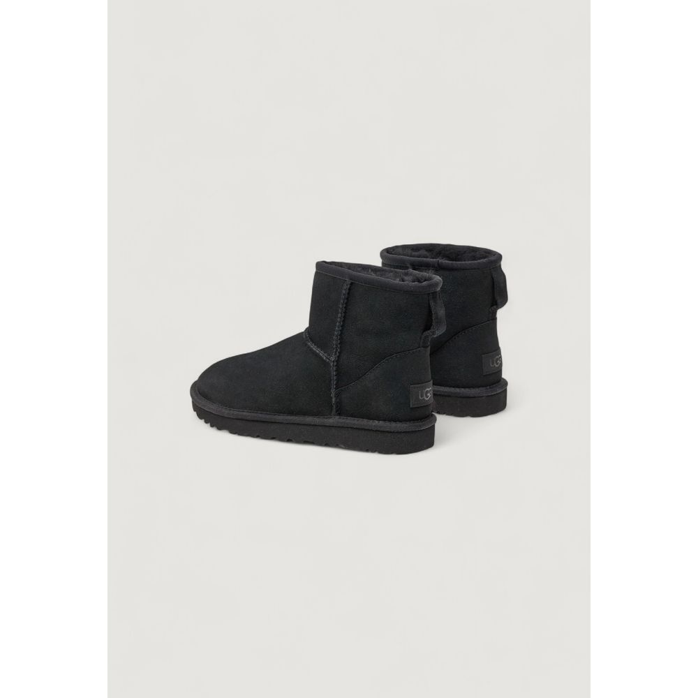 UGG Classic Mini II Black Suede Leather Ankle Boots for Women