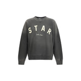 Golden Goose Star Embroidered Gray Cotton Sweatshirt