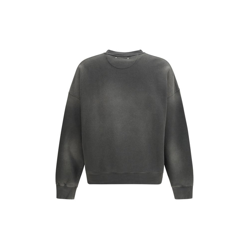 Golden Goose Star Embroidered Gray Cotton Sweatshirt
