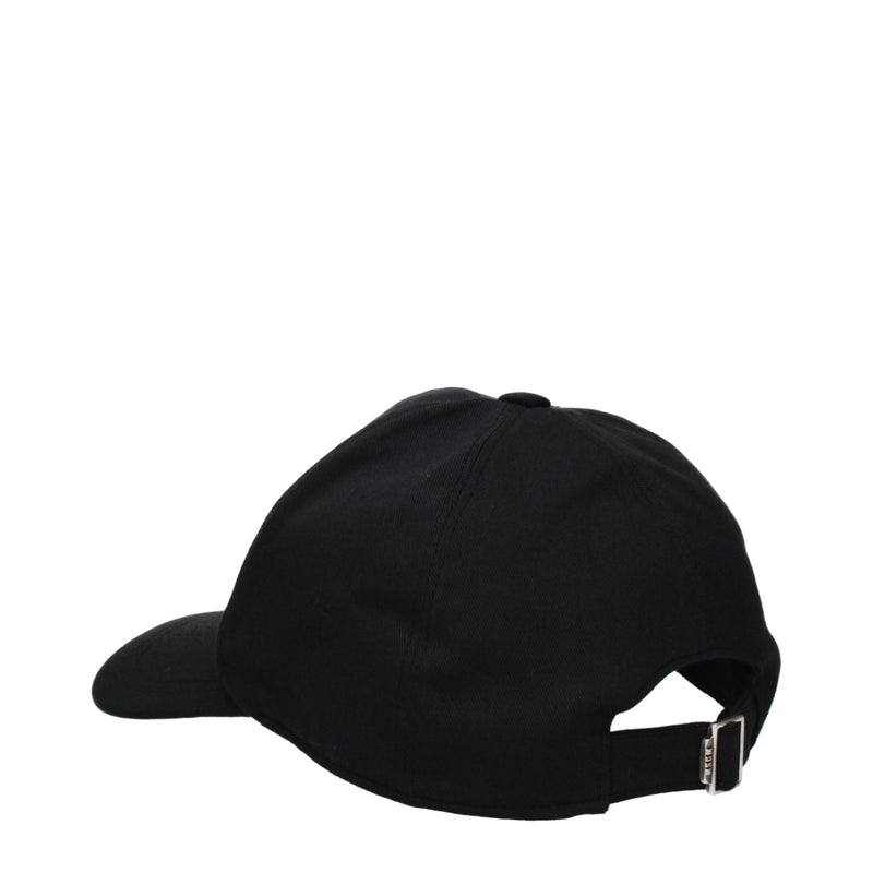 MSGM Black Cotton Cap - Stylish Baseball Hat for Men