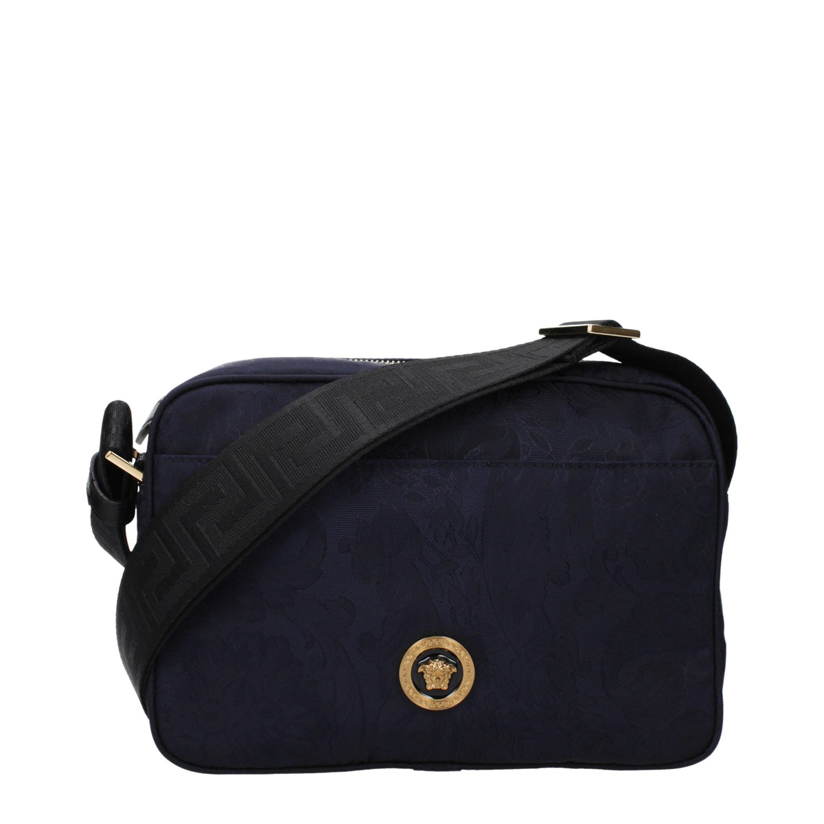 Sac en bandoulière en tissu bleu Versace