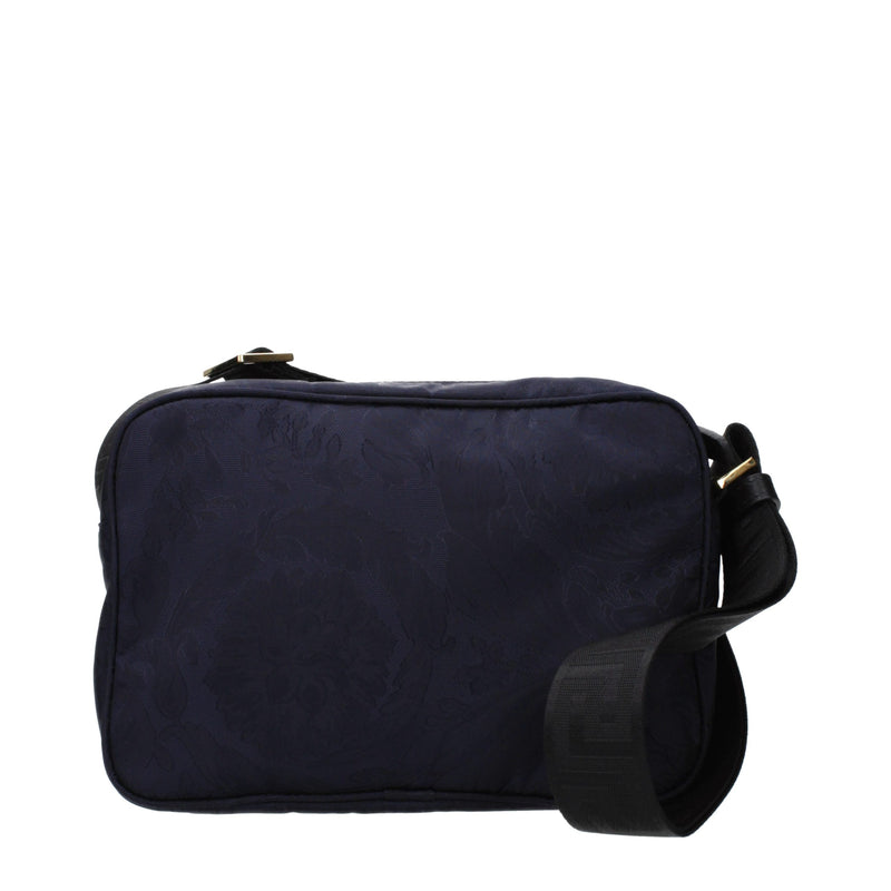 Sac en bandoulière en tissu bleu Versace