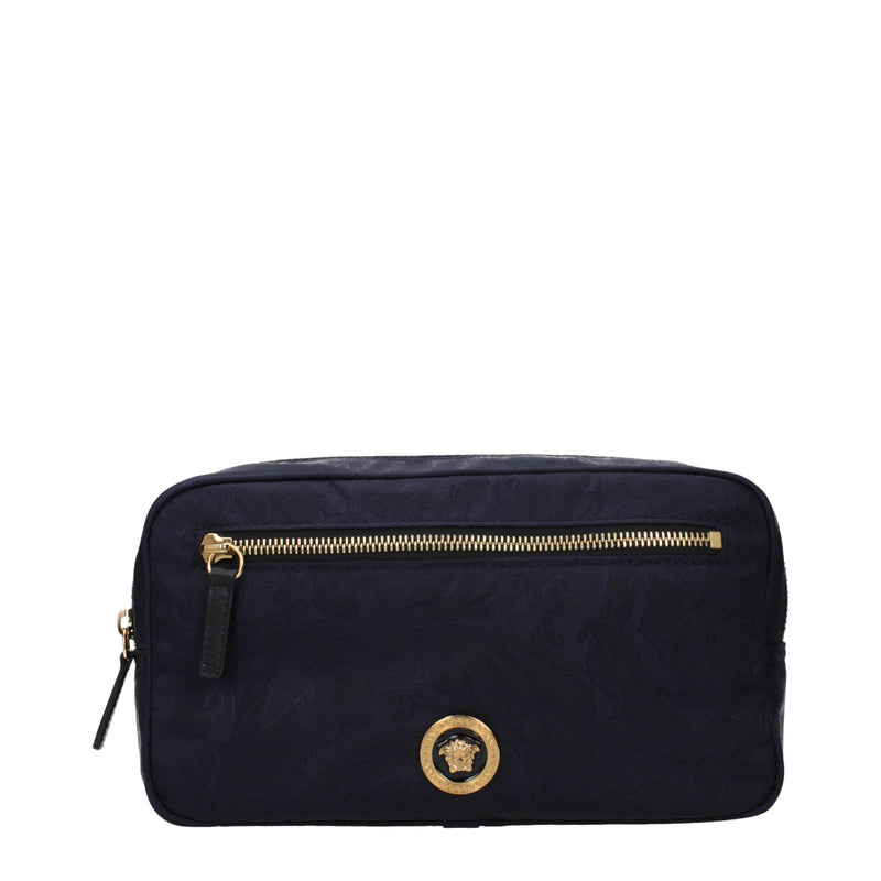 Versace Blue Fabric Backpack - Stylish and Functional