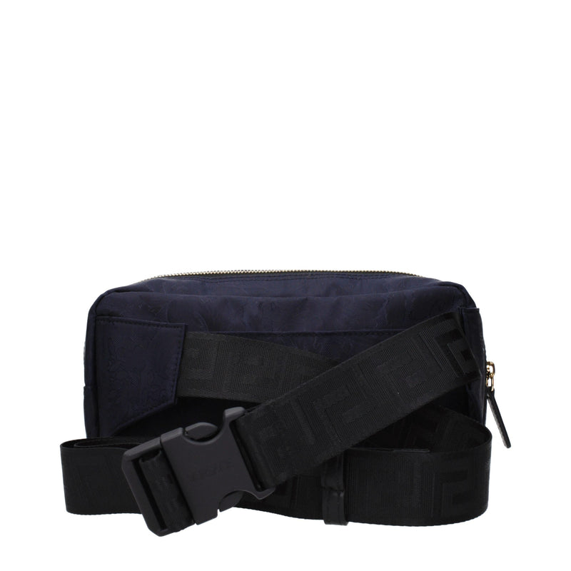 Versace Blue Fabric Backpack - Stylish and Functional